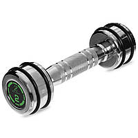 Гантель для фітнесу 2 кг хромована Zelart (1 шт.) FI-2622-2