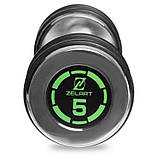Гантель для фітнесу 5 кг хромована Zelart (1 шт.) FI-2622-5, фото 4