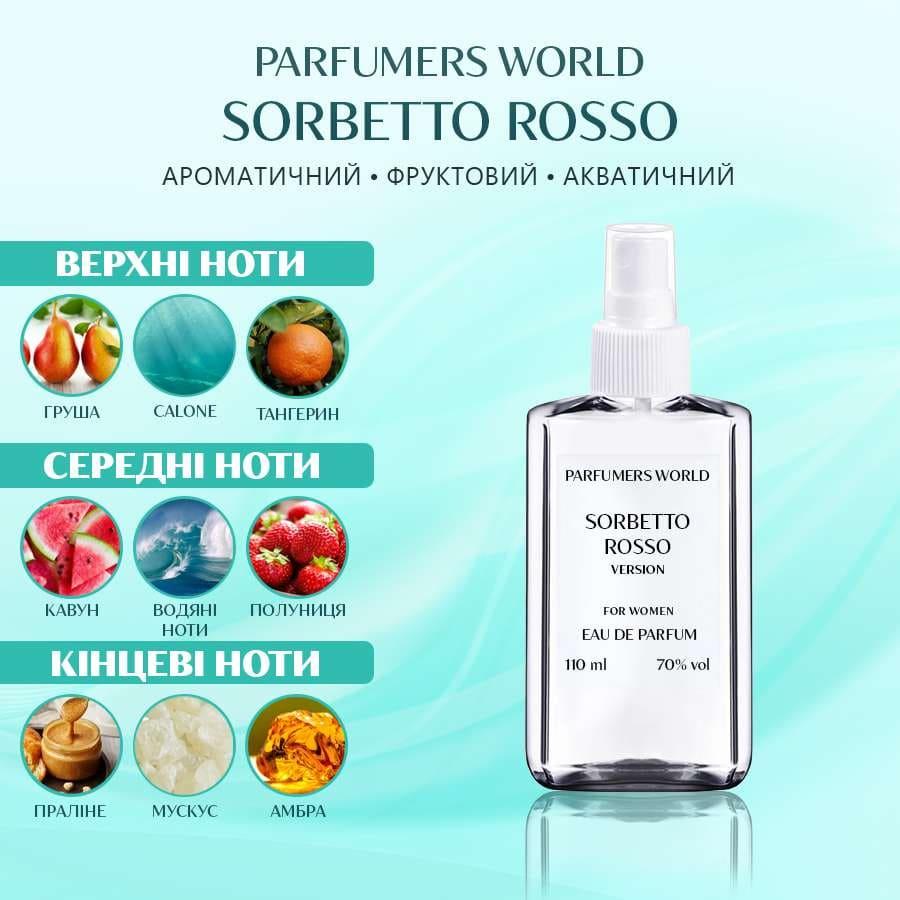 Духи Parfumers World Sorbetto Rosso Женские 110 ml - фото 2 - id-p1432015269