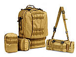 Тактичний рюкзак з підсумками 4 в 1 Oxford 600D 50л, фото 3