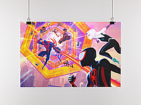 Плакат-постер с принтом Человек паук Паутина Вселенных Spider Man across the Spider Verse 1 A4