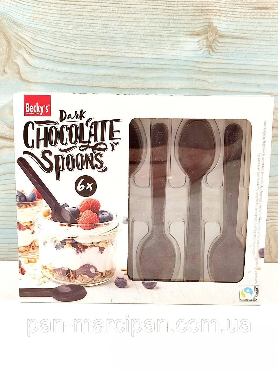 Шоколадні ложки Becky`s Dark Chocolate Spoons, фото 1