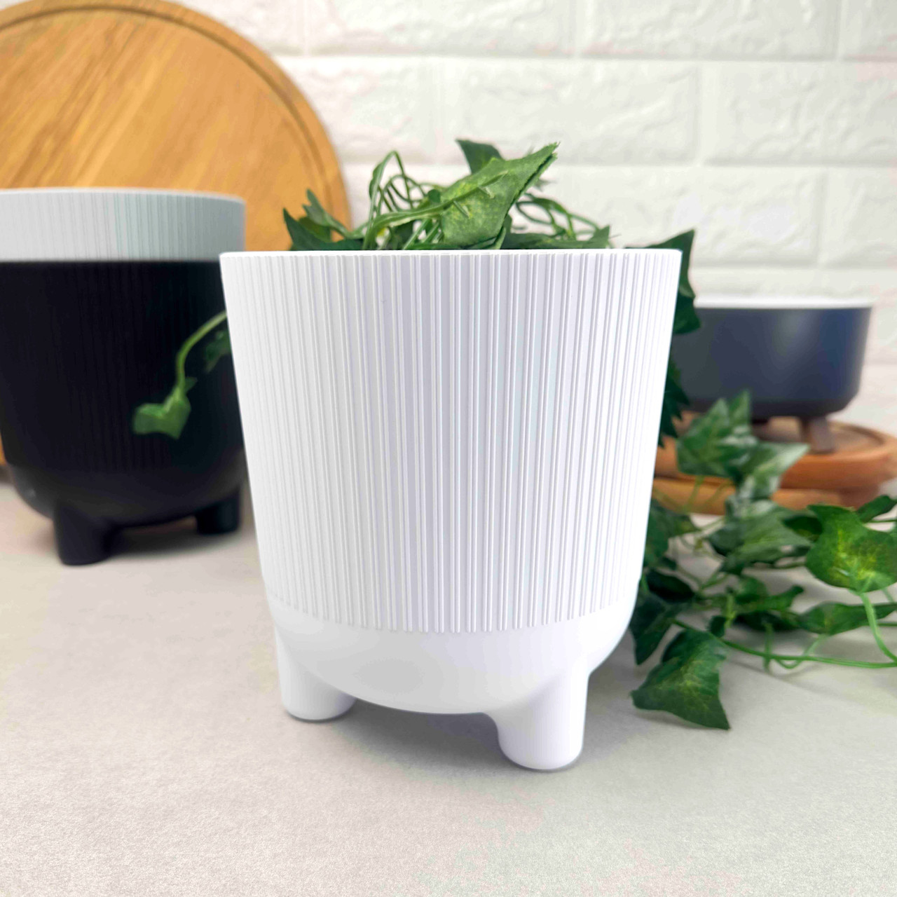 Білий квітковий горщик 16 см Арія Джампер Ламела Арія