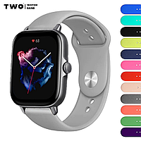 Ремінець для Xiaomi Amazfit GTS 3 силіконовий (AN) Світло сірий