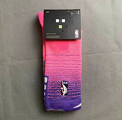 Фіолетові з рожевим високим Nike Elite Crew NBA спортивні баскетбольні шкарпетки