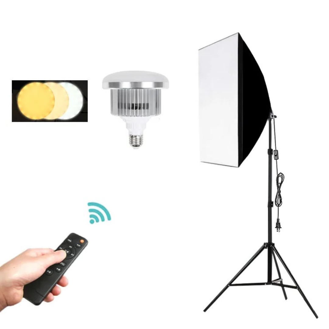 Набір постійного світла Prolighting 50х70 см + Стійка + LED-лампа 85 вт із пультом, фото 1