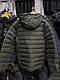 Чоловіча тепла зимова куртка Black Vinyl, чоловічі куртки зимові. Пуховик чоловічий зима Хакі. Чоловічий одяг, фото 2