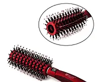 Круглая расческа браш для укладки Salon Professional комбинированный красный (B9513G)