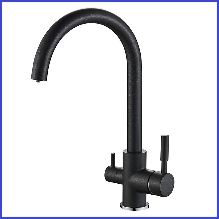 Кухонний змішувач на дві води Чорний MIXXUS PREMIUM MAFIN 021 (BLACK) (MI5931)