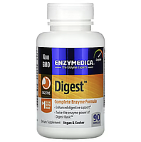 Enzymedica, Digest, полная формула ферментов, 90 капсул