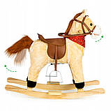 Кінь гойдалка ECOTOYS XL-106 Бежева, фото 3