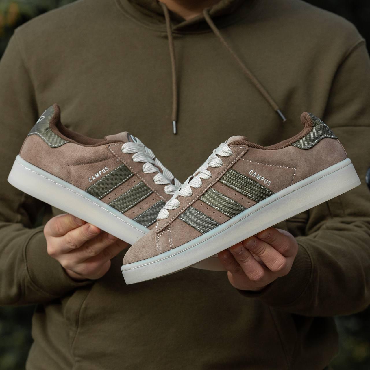 Кроссовки Adidas Campus Brown Haki / Адидас Кампус 00 Коричневые Хаки ...