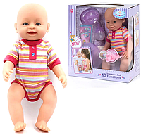 Пупс функциональный Warm Baby WZJ 030-535 (13 функций, звуковые эффекты) Кукла Беби Борн, Интерактивный пупс