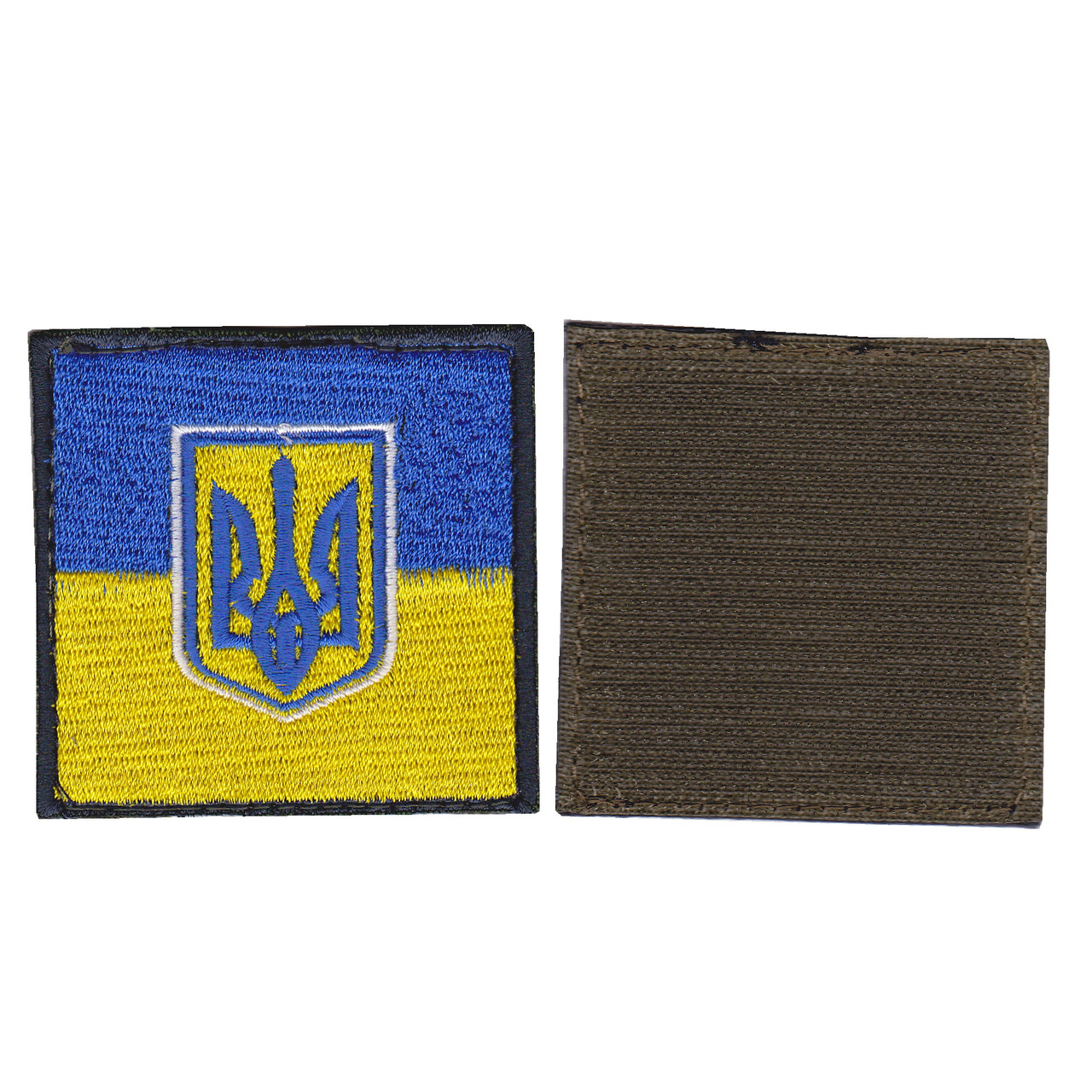 Шеврон ЗСУ, військовий / армійський, український прапор, на липучці, 7 см * 7 см