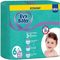 Подгузники детские Evy Baby Эви Беби Junior джуниор 6 (16+ кг), 28шт.