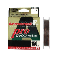 Шнур Duel Armored F+ Pro Rockfish 150м #0.8 15lb Dark Brown x Orange marking NEW