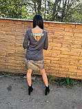 Жіноча стильна сіра сукня Sogo Туреччина, фото 5