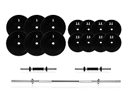 Набір Штанга + Гантелі 62 кг наборні гантелі розбірні