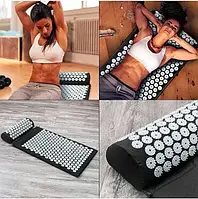 Масажний ортопедичний килимок з подушкою Acupressure Mat Ортопедический массажный коврик 65 см*41 см