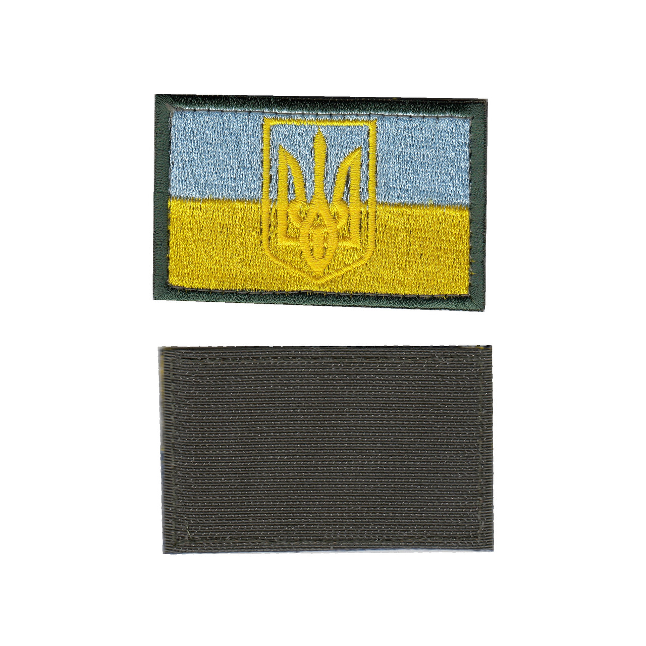Шеврон ЗСУ, військовий / армійський, український прапор, на липучці,  5  см * 8 см