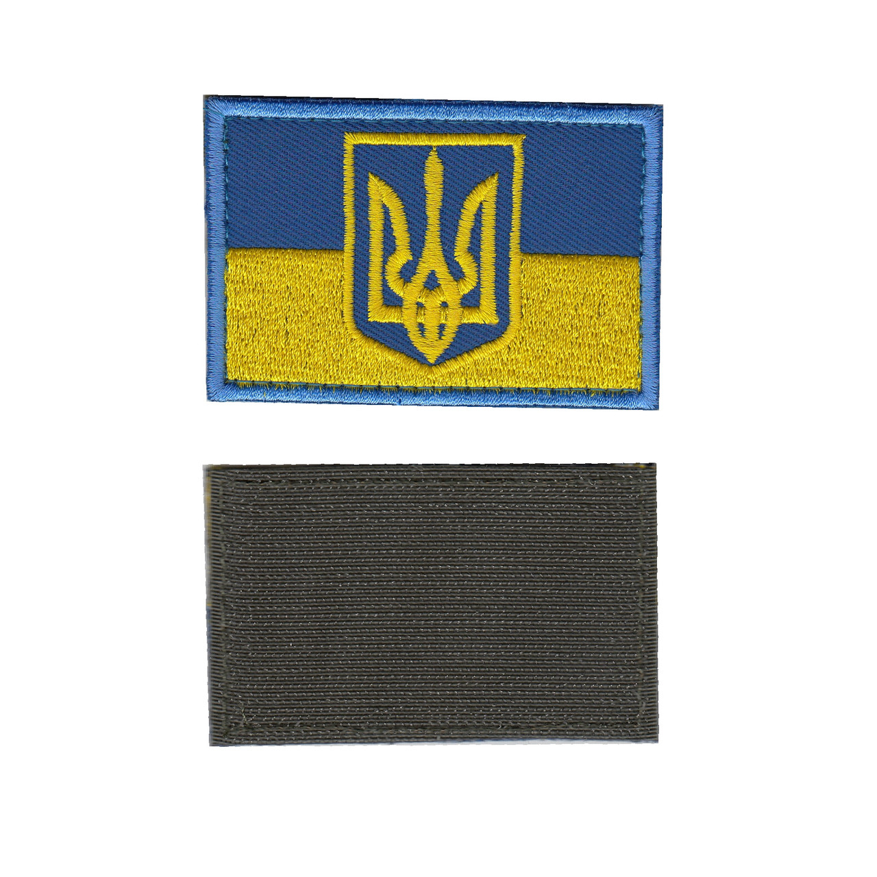 Шеврон ЗСУ, військовий / армійський, український прапор, на липучці, 5 см * 8 см