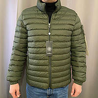 Мужская демисезонная куртка Stone Island зеленая, размер S-XXL