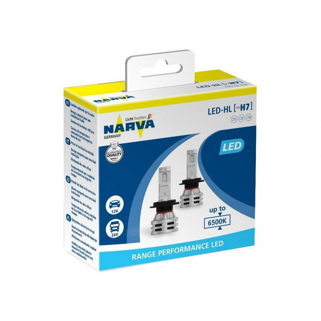 Лампи автомобільні LED H7 NARVA радіатор+кулер 24 W 8000 LM/6500K IP67 8-48V (180333000)