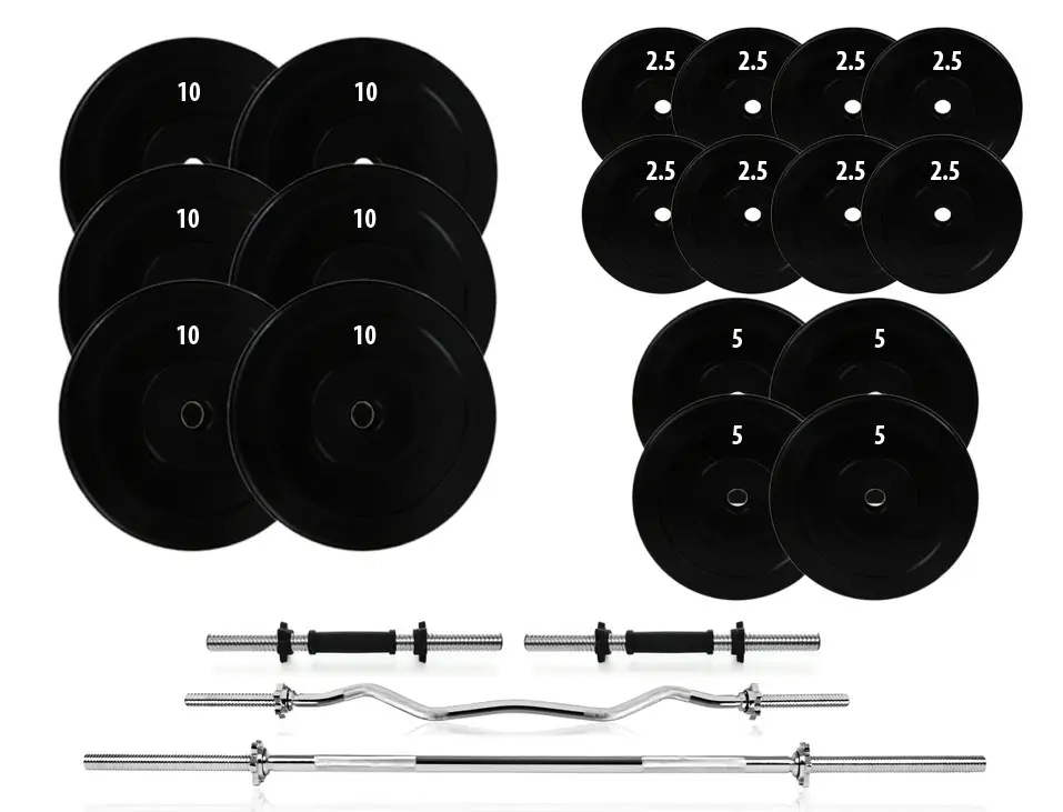 Набір Штанга + Гантелі 119 кг наборні гантелі розбірні