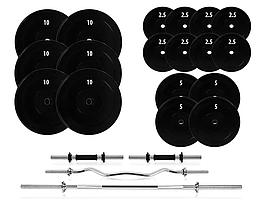 Набір Штанга + Гантелі 119 кг наборні гантелі розбірні