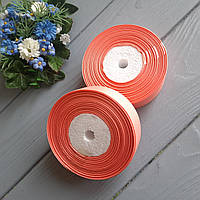 Репс однотонний бобіна. Колір лососевий яскравий. Ширина 2.5 см