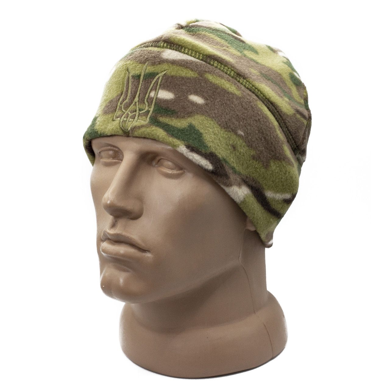 Шапка флісова з гербом Caiman мультикам ММ14 розмір S