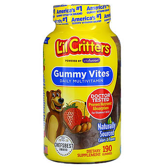 Мультивітаміни для дітей L'il Critters Gummy Vites 190 жувальних цукерок