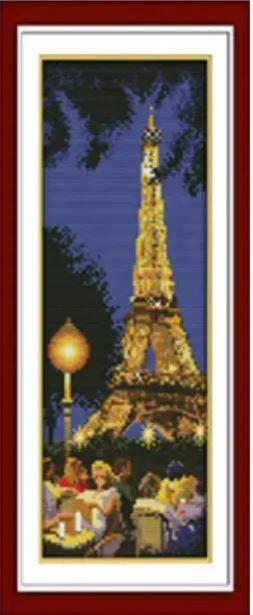 Набір для вишивання за нанесеною на канву схемою "Paris tower". AIDA 14CT printed 16*38 см