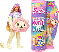 Лялька Барбі серії М'які та пухнасті Лев Barbie Cutie Reveal Cozy Cute Tees Lion HKR06