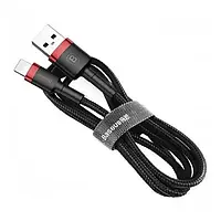 Дата-кабель Baseus Cafule CALKLF-B19 1m USB (тато) - Lightning (тато) Black Red