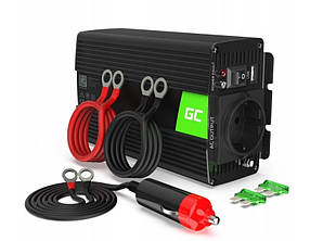 Перетворювач напруги авто інвертор Green Cell INV05DE 12 В/230 В 300 Вт/600 Вт чиста синусоїда
