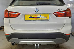 Фаркоп BMW X1 F48 2015- (БМВ Х1) оцинкованй, без підрізу бампера Швидкознімний автомат на ручці