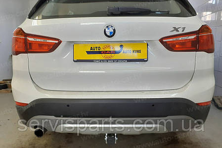 Фаркоп BMW X1 F48 2015- (БМВ Х1) оцинкованй, без підрізу бампера Швидкознімний автомат на ручці, фото 2