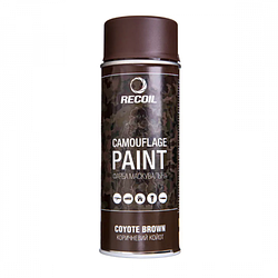 Фарба для зброї аерозольна маскувальна Recoil Коричневий Койот 400 мл, спрей-фарба для зброї