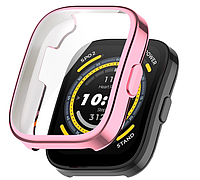 Чехол-накладка DK Silicone Face Case для Xiaomi Amazfit Bip 5 (pink rose)