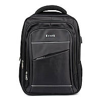 Чоловічий рюкзак з USB-виходом Daifan 5051 чорний