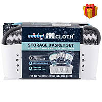 Набор антибактериальных падов в белой корзинке Minky M-Cloth Storage Basket Set