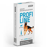 Краплі Provet Profiline від бліх та кліщів для собак 20-40кг, 4 піпетки по 3мл