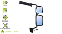 Основне дзеркало з ширококутним підігрів ел/керування RH Renault чорне e-mark