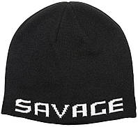 Шапка Savage Gear Logo Beanie One size ц:black/white