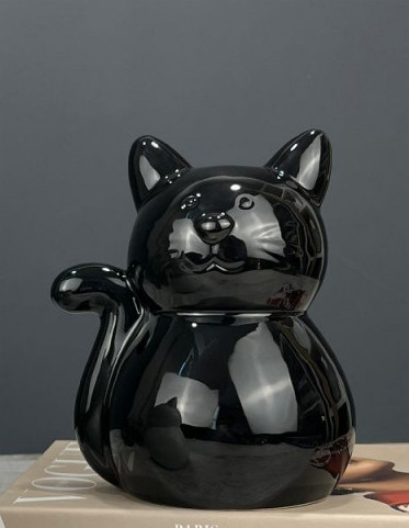 Копилка Cat Black 16,5см - фото 1 - id-p1726314668