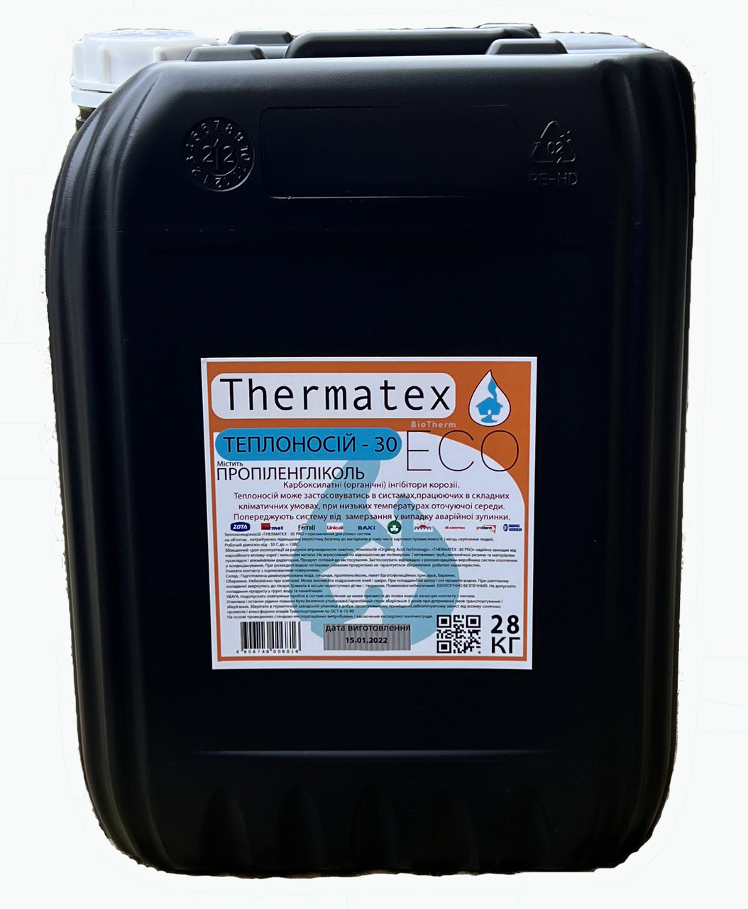 Рідина теплоносій для систем опалення до -30С Thermatex -32 (пропіленгліколь) 20 л