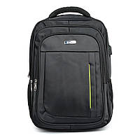 Чорний універсальний рюкзак Daifan 5035 з USB-виходом