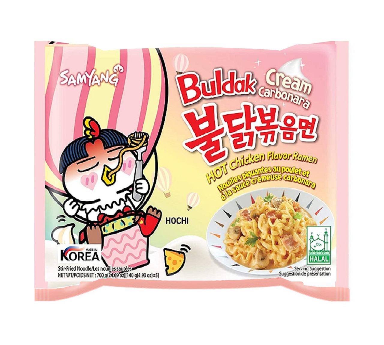 Лапша швидкого приготування Samyang Buldak Cream Carbonara Hot Chicken Ramen 140 g