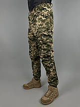 Зимові військові штани піксель на флісі, армійські тактичні штани на манжетах, фото 3